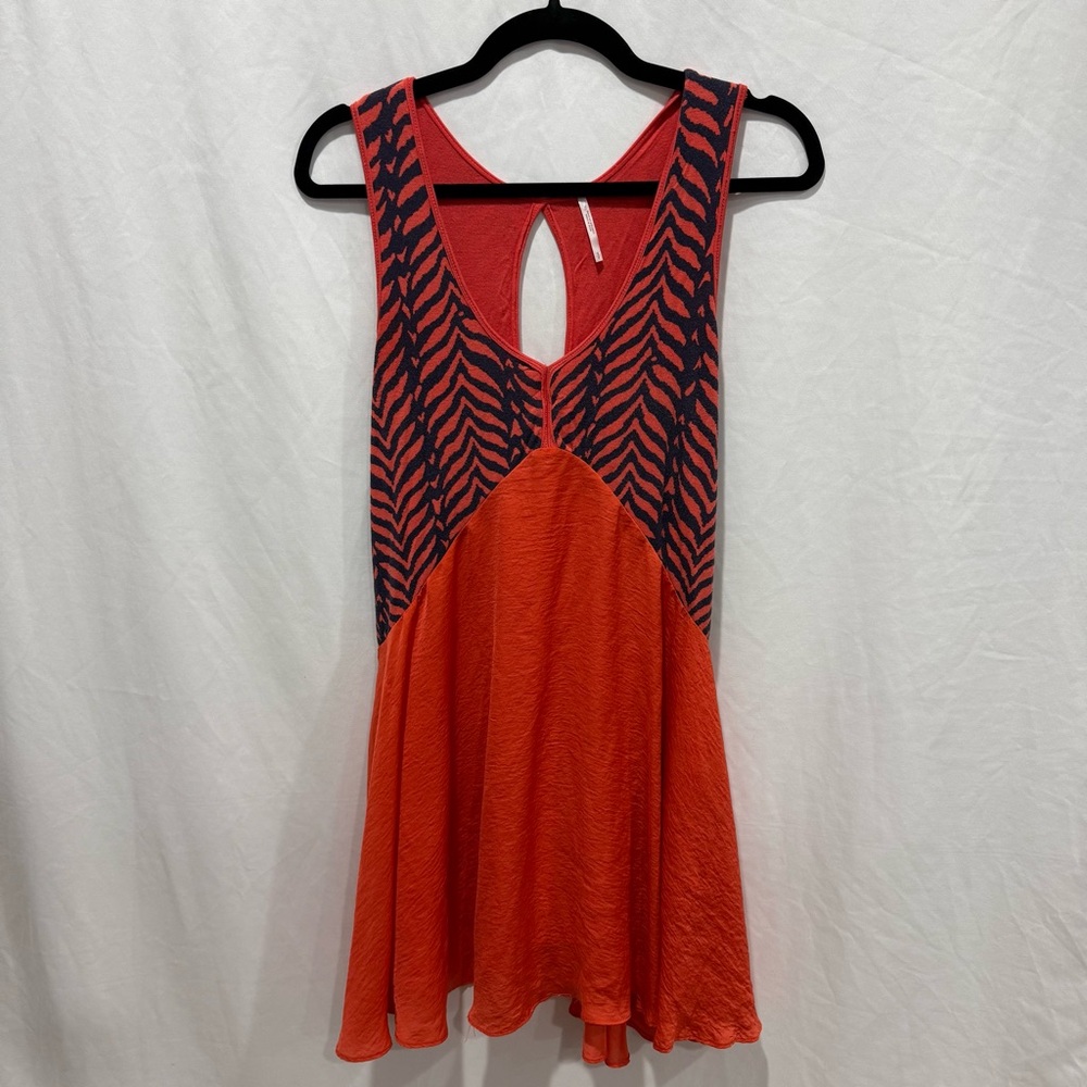 Free People Small Boho‎ Tank Dress Pockets Sleeveless Lightweight Flowy Festival